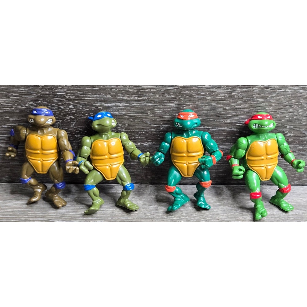 Vintage 1988 Playmates Teenage Mutant Ninja Turtles Action Figures Lot of 4